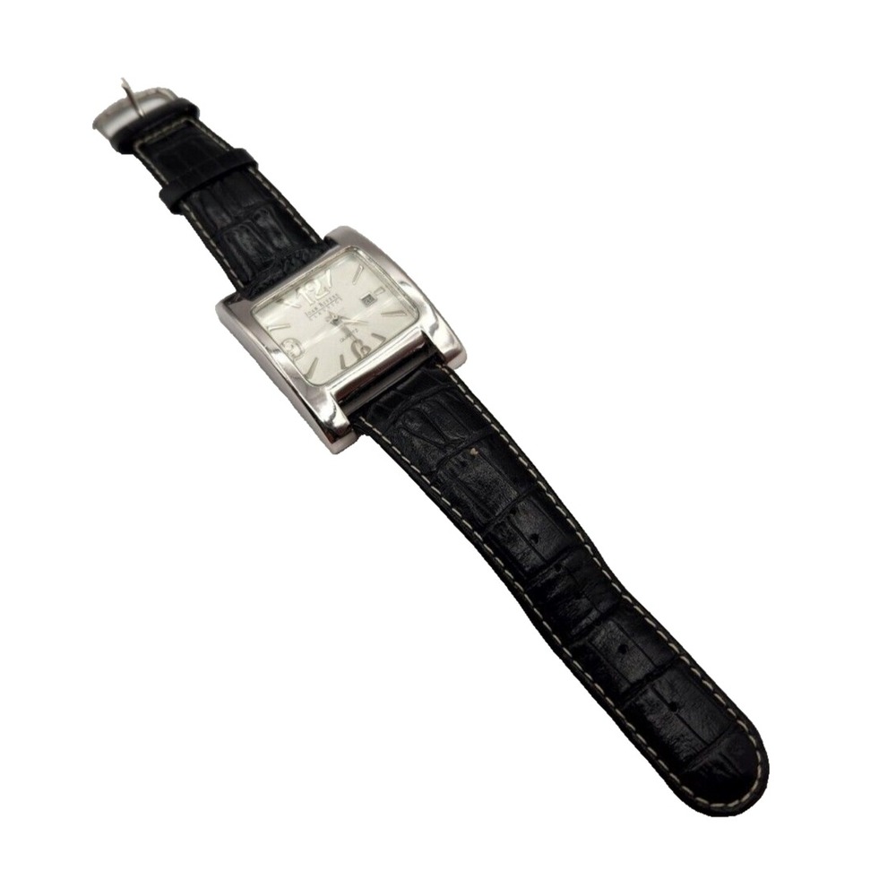 Joan Rivers Boyfriend Wrist Watch Classics Collection Quartz Black Leather Band